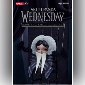 New in Box Wednesday SkullPanda Plush Nevermore edition